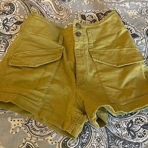 Stoic High-Waisted Olive Green Women's Cargo Shorts